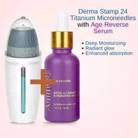 Achieve Radiant, Youthful Skin at Home with the Adjustable 0-1.5mm Derma Stamp & Ammuri Serum.