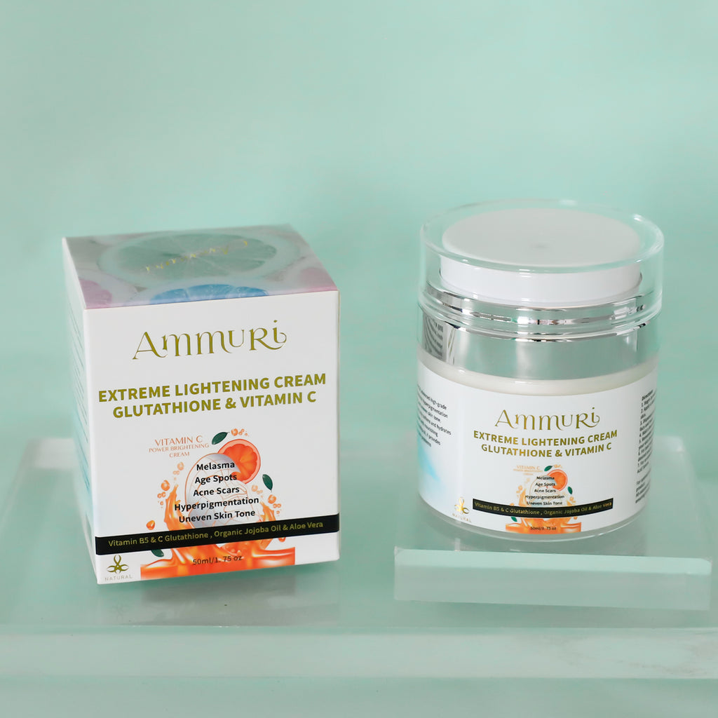 Extreme Whitening Moisturizer with Vitamin C Cream+ B5 Glutathione Ammuri Skincare