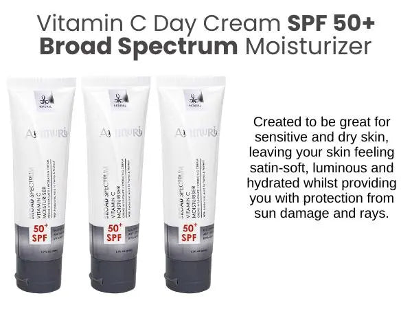 AmmuRi Vitamin C Day Cream SPF 50 Total Effects 7 in one Day Moisturiser Nourish and Protect Ammuri Skincare