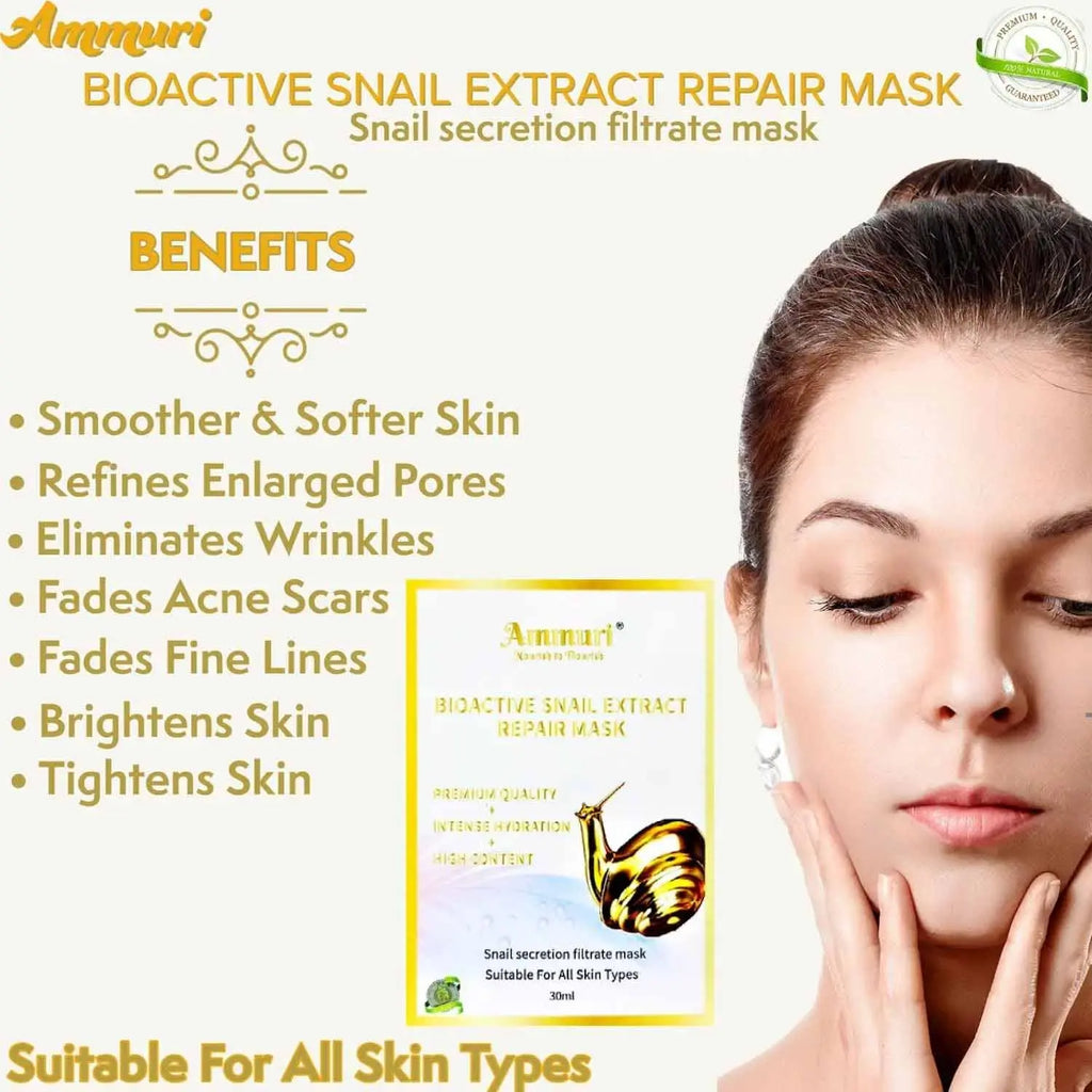 Ammuri Bioactive Snail Extract Repair Mask (Pack of 2) Ammuri Skincare