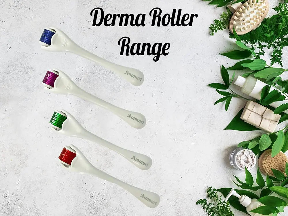 Ammuri Derma Roller Micro Needle Titanium 0.2mm Roller & SkinCare Regeneration Keep Your Skin Young and Radiant Anti Age Boost Collagen Roller For Home Use Ammuri Skincare