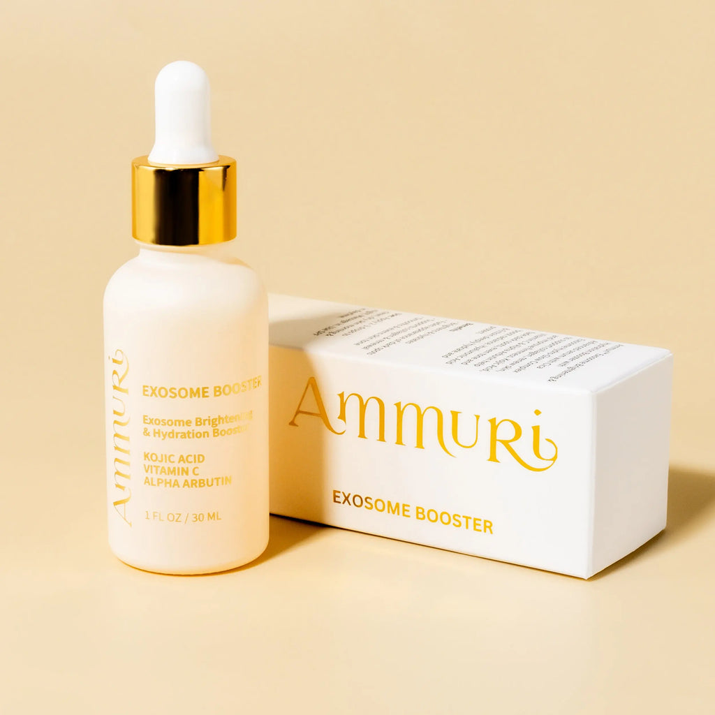 Ammuri Exosome Booster Serum – Brightening & Hydration Booster with Kojic Acid, Vitamin C & Alpha Arbutin | Fades Dark Spots, Evens Skin Tone & Boosts Radiance | For Face & Body – 30ml Ammuri Skincare