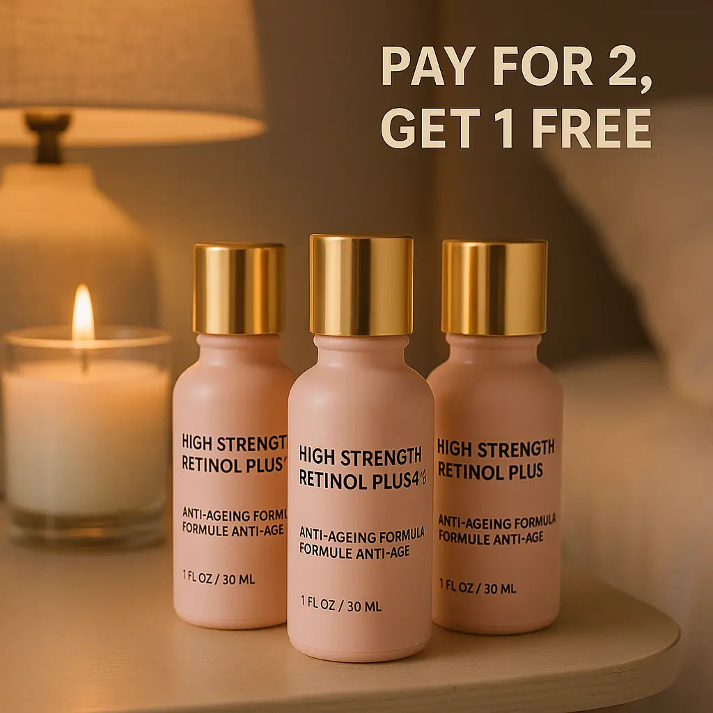 Ammuri High Strength Retinol Serum 4% Plus – Anti-Ageing Formula for Wrinkles, Fine Lines, Dark Spots & Firming – Face Serum with Vitamin Support – 3 Pack (30ml Each) Ammuri Beauty