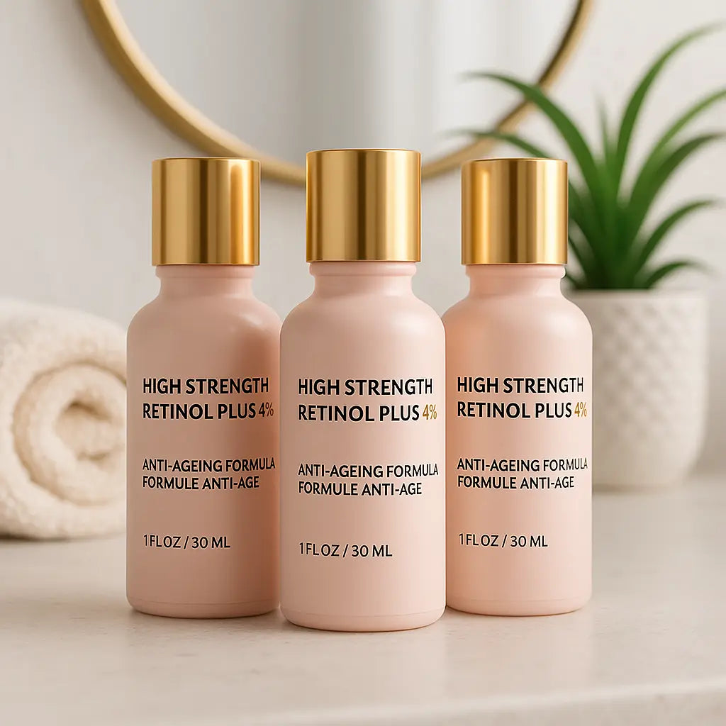 Ammuri High Strength Retinol Serum 4% Plus – Anti-Ageing Formula for Wrinkles, Fine Lines, Dark Spots & Firming – Face Serum with Vitamin Support – 3 Pack (30ml Each) Ammuri Beauty