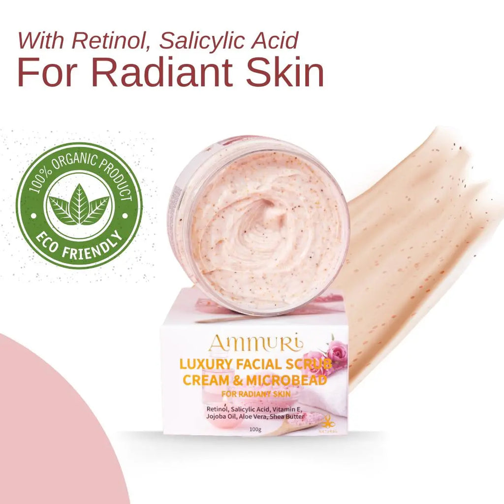 Ammuri Retinol Facial Scrub: Anti-Aging, Exfoliating, Radiant Skin Formula Ammuri Skincare