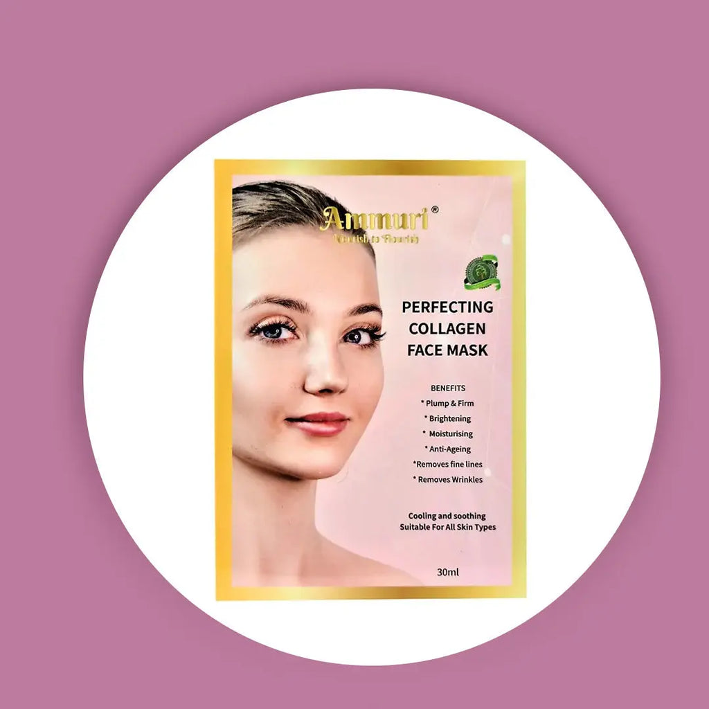 Collagen Hydrogel Face Mask (Younger Looking Skin, Anti Aging) - Ammuri Beauty