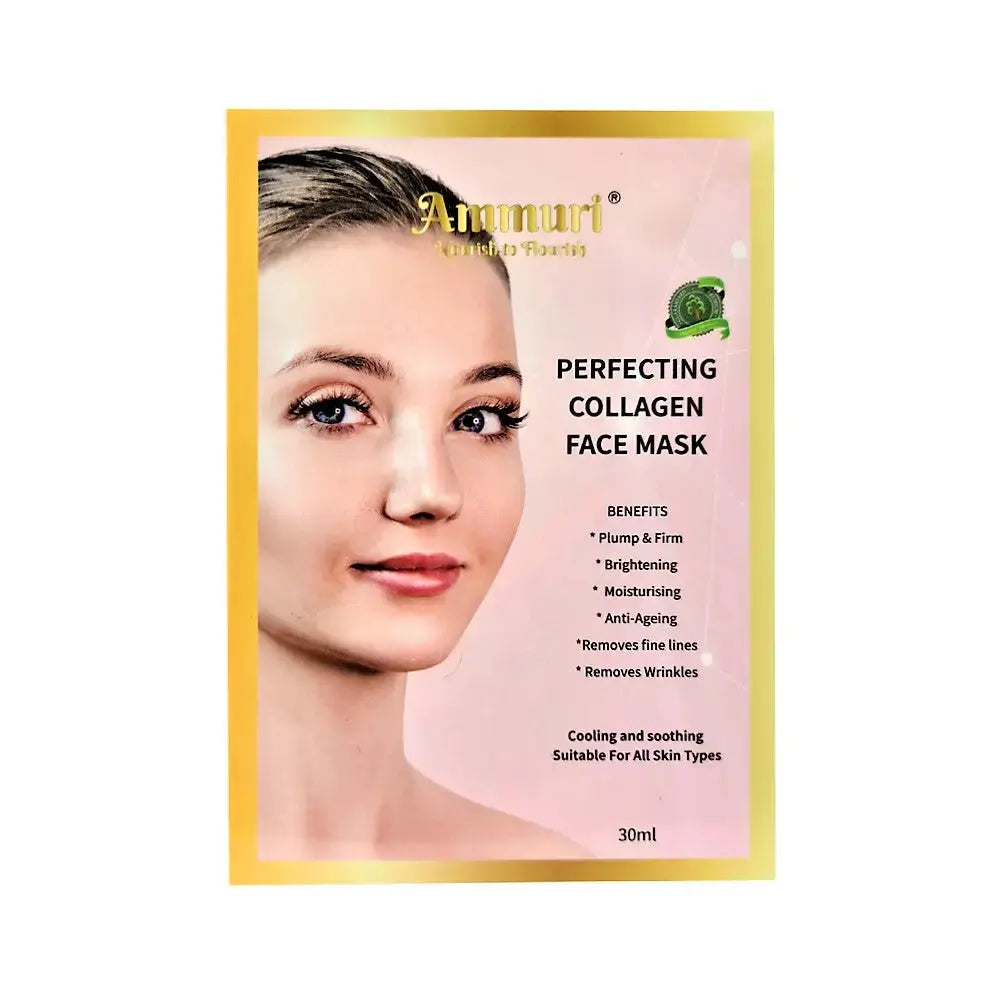 Collagen Hydrogel Face Mask, For Younger Looking Skin, Reveals a Radiant Complexion Anti Age Anti Wrinkle Skin Perfecting Mask - Ammuri Beauty
