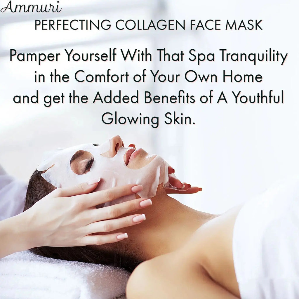 Collagen Hydrogel Face Mask, For Younger Looking Skin, Reveals a Radiant Complexion Anti Age Anti Wrinkle Skin Perfecting Mask - Ammuri Beauty