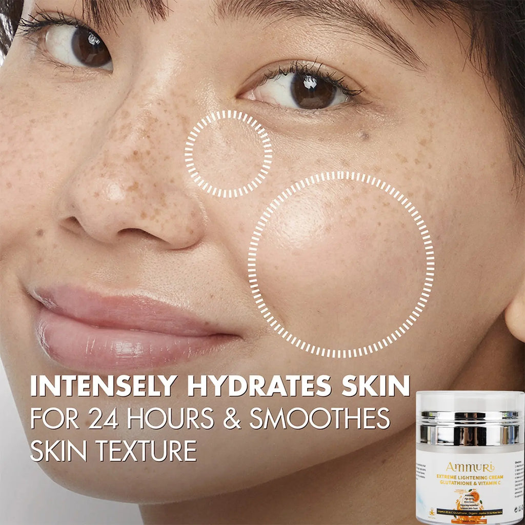 Extreme Whitening Moisturizer with Vitamin C Cream+ B5 Glutathione - Ammuri Beauty