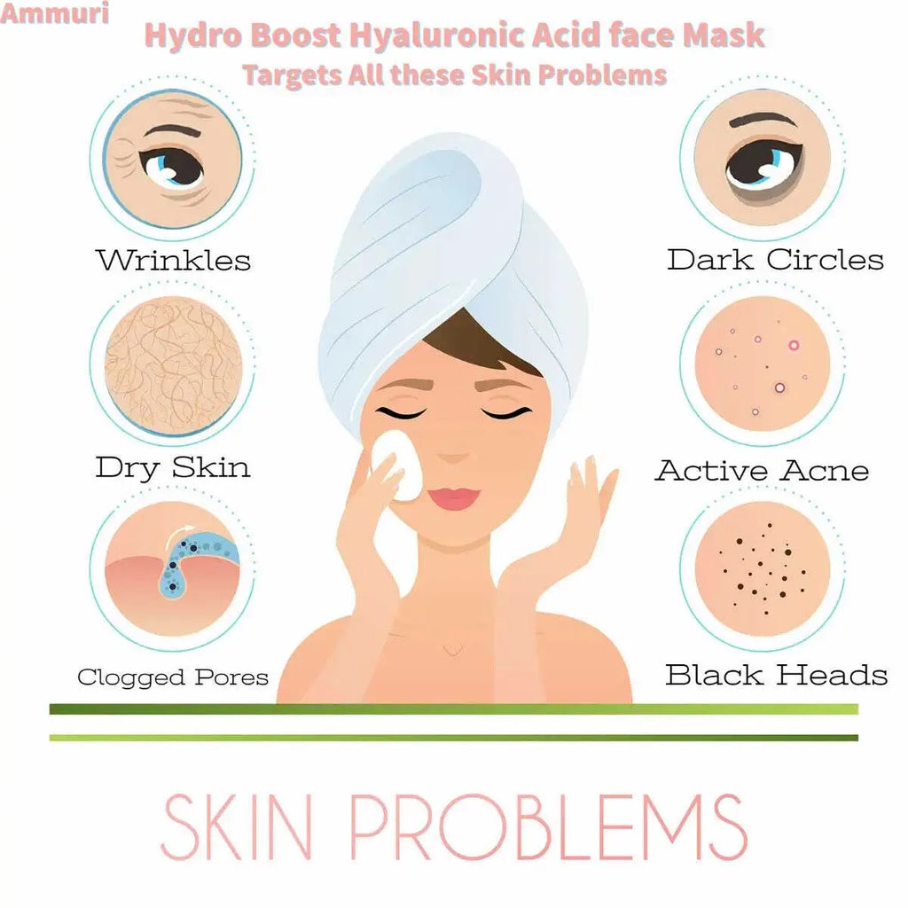 Hyaluronic Acid Tissue Mask Face Sheets (For dehydrated and dull skin) - Ammuri Beauty