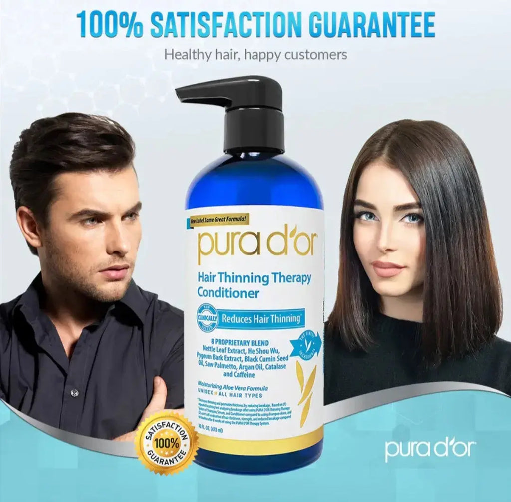 PURA D’OR Advanced Hair Thinning Therapy Conditioner - Natural Solution for Stronger, Healthier Hair - Ammuri Beauty