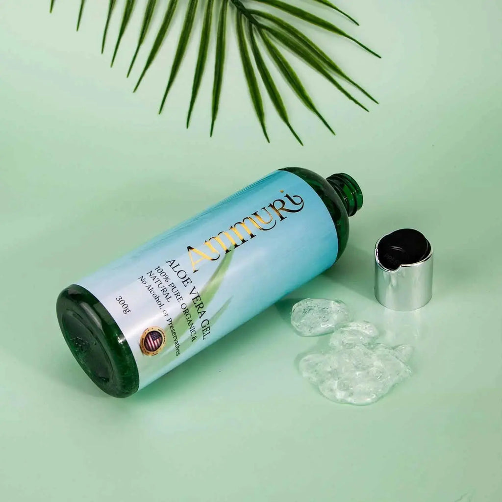 Ammuri Organic 100% Pure Aloe Vera Gel, Natural, and Organic - Soothes, Hydrates, and Repairs.