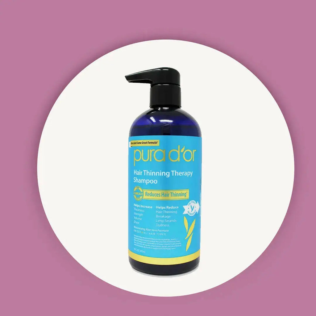 PURA D’OR Hair Thinning Therapy Shampoo: The Ultimate Solution for Thicker, Healthier Hair.