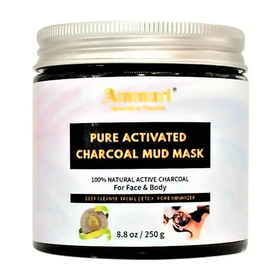 Pure Activated Charcoal Face & Body Mud Mask 250g - Ammuri Beauty