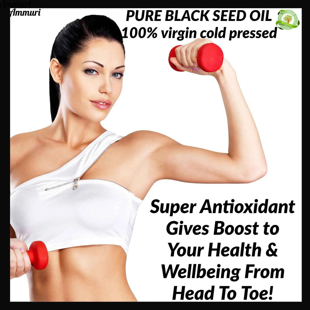 Pure Organic Black Seed Oil 100% Virgin cold pressed High Strength Seed Of Blessing - Ammuri Beauty