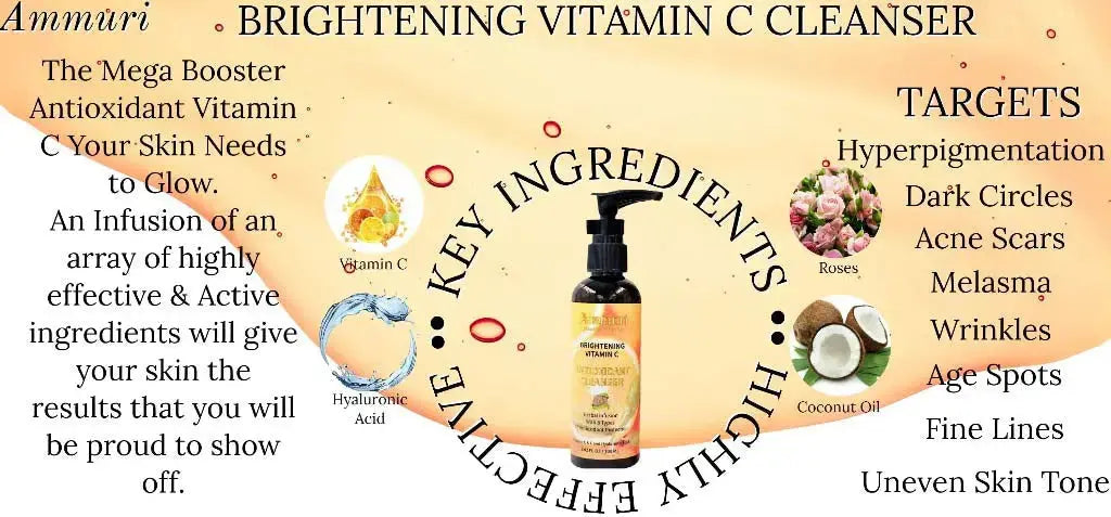 Vitamin C Facial Cleanser Anti Aging - 100 ml - Ammuri Beauty