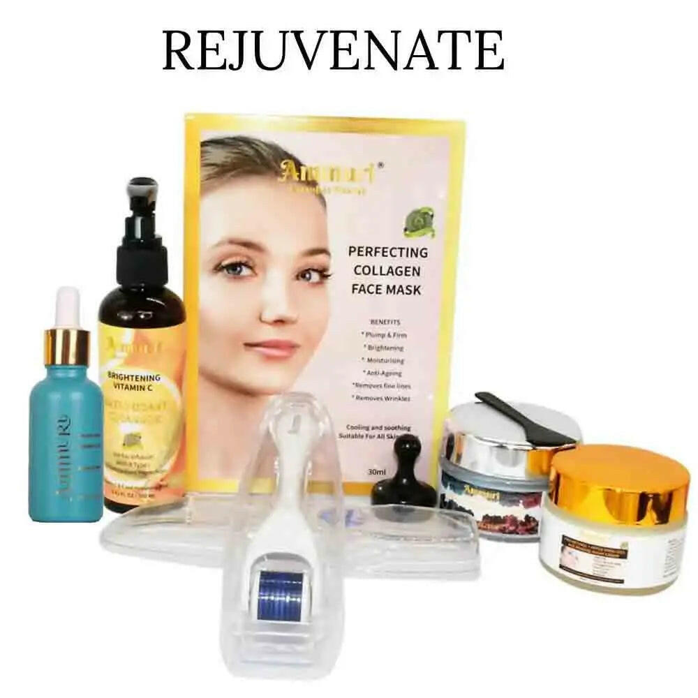 Advanced Rejuvenate Anti-Aging Package by Ammuri Skincare including various skincare products for youthful skin