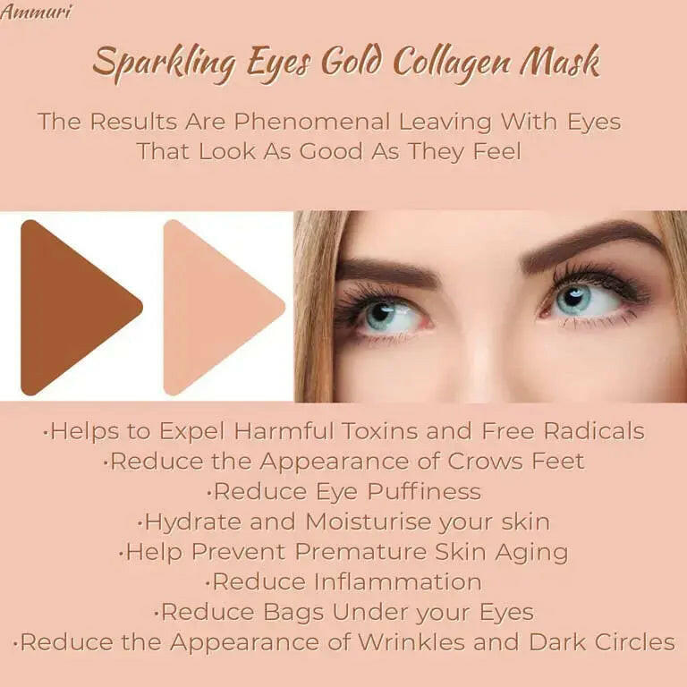Ammuri Skincare 24K gold under eye patches designed to reduce puffiness and wrinkles