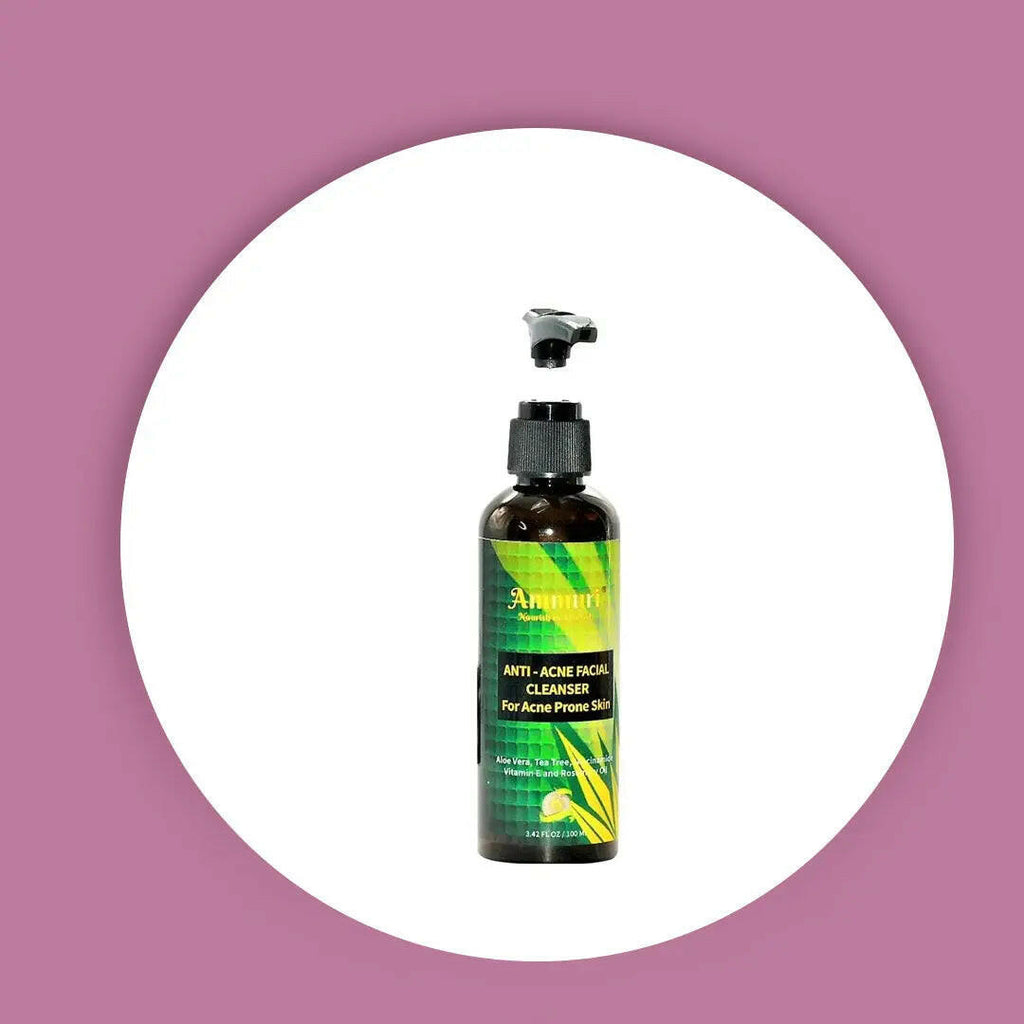 Ammuri Skincare 3-in-1 Deep Cleansing Milk in a pump bottle for acne-prone skin care