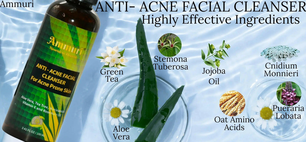Ammuri Skincare 3-in-1 Deep Cleansing Milk with natural ingredients for acne-prone skin care