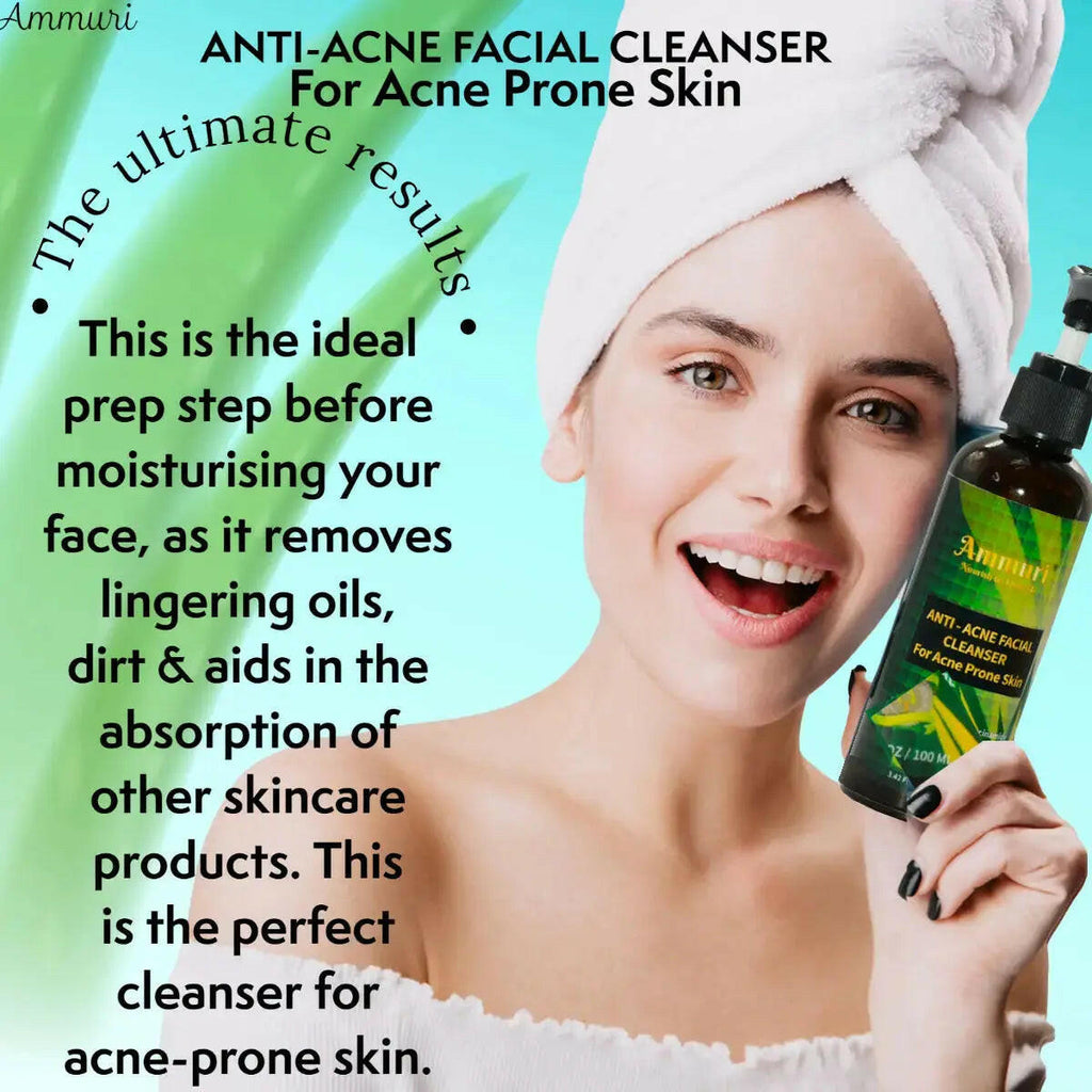 Ammuri Skincare 3-in-1 Deep Cleansing Milk for acne-prone skin, removing impurities and preparing skin for hydration