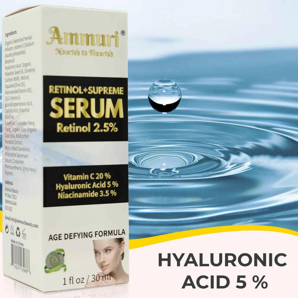 Ammuri Skincare Advanced Retinol Anti-Wrinkle Treatment serum with hyaluronic acid for age-defying benefits