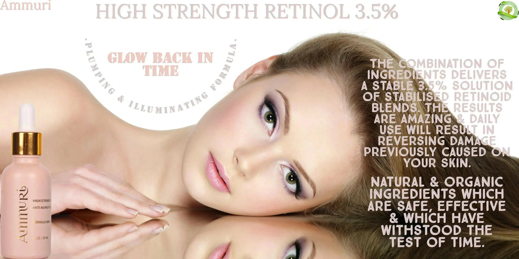 Ammuri Skincare High Volume Retinol Face Serum for youthful skin as an Anti Aging Face Serum