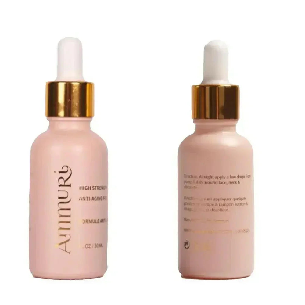 Ammuri Skincare High Volume Retinol Face Serum with Anti Aging Face Serum benefits in a pink bottle