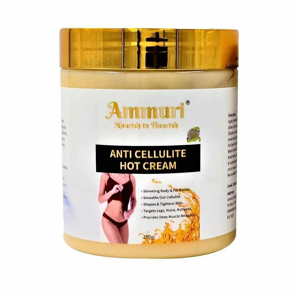 Ammuri Skincare Anti-Cellulite Hot Cream in a jar for slimming and reducing the appearance of cellulite