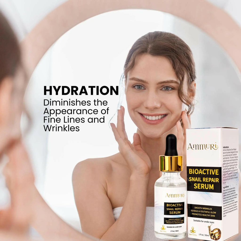 Ammuri Bioactive Snail Repair Serum 87% organic anti-aging serum for hydrated, youthful skin
