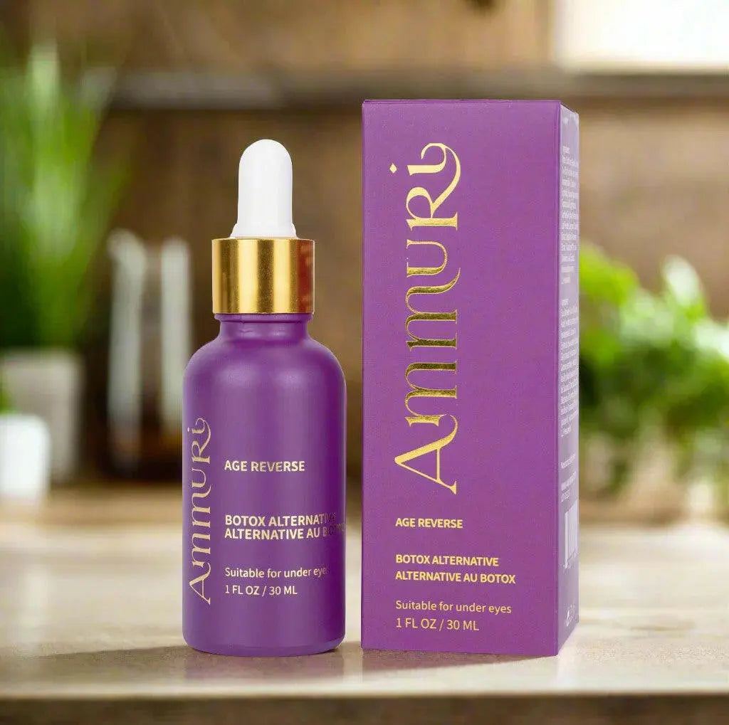Ammuri Age Reverse Agireline Peptide Serum in Purple Bottle, Botox anti-ageing serum for under-eye treatment