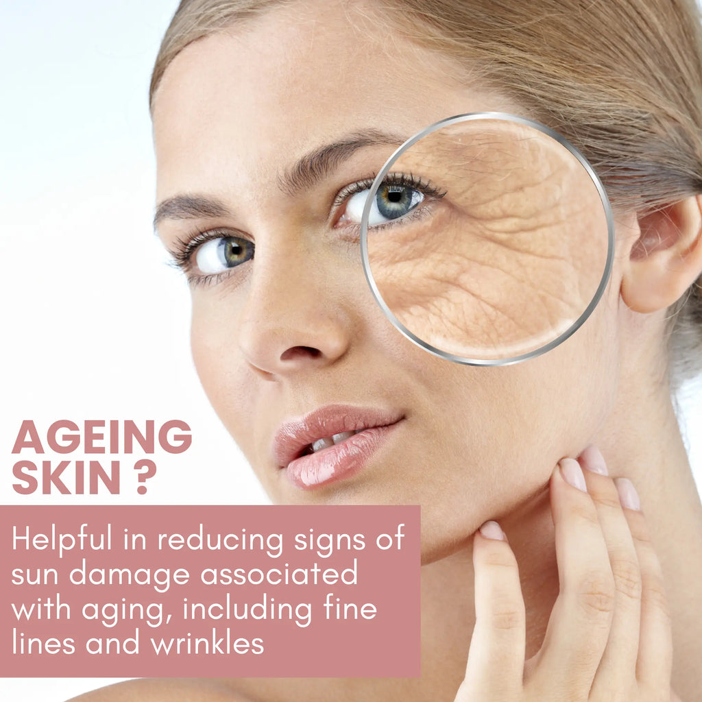 Ammuri Beauty brightening facial serum for anti-aging, reducing fine lines and wrinkles with sun damage protection