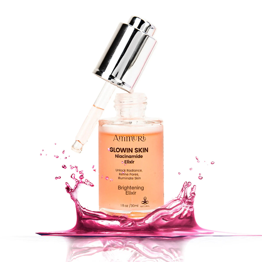 Ammuri Beauty Glowin Skin Niacinamide Elixir, a brightening facial serum for rejuvenated and radiant skin