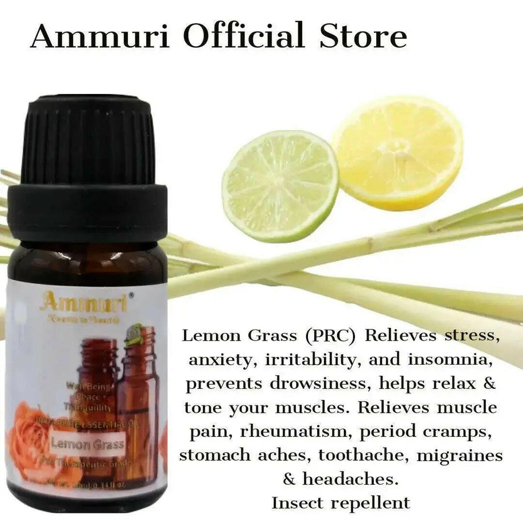 Ammuri Skincare Lemon Grass Essential Oil with soothing properties in an essential oils gift set