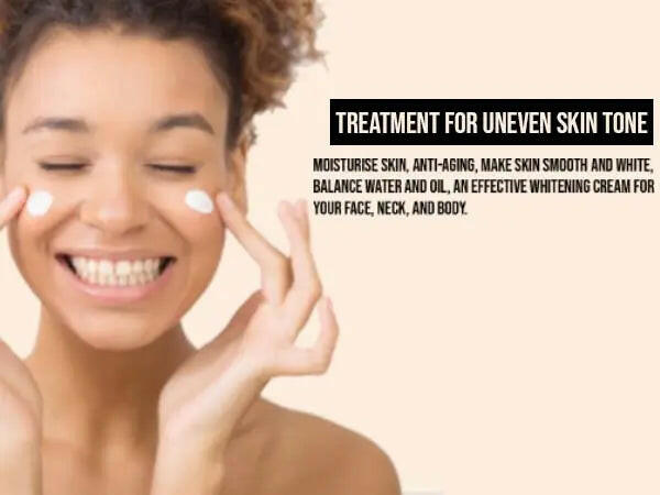 Ammuri Skincare Vitamin C Cream for brightening, featuring a smiling model applying the Glutathione skin brightening cream