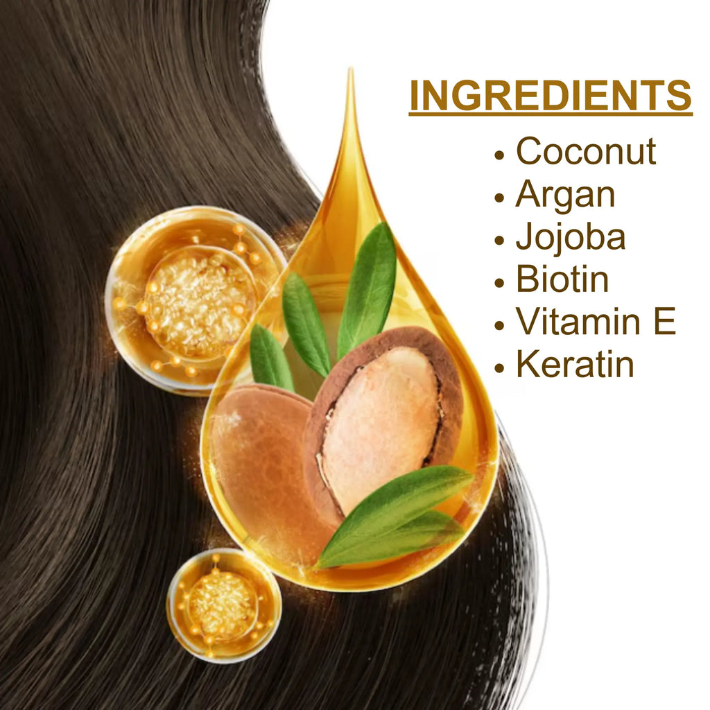 Ammuri Skincare Hair Growth Serum ingredients include Coconut, Argan, Jojoba, Biotin, Vitamin E as a hair loss solution