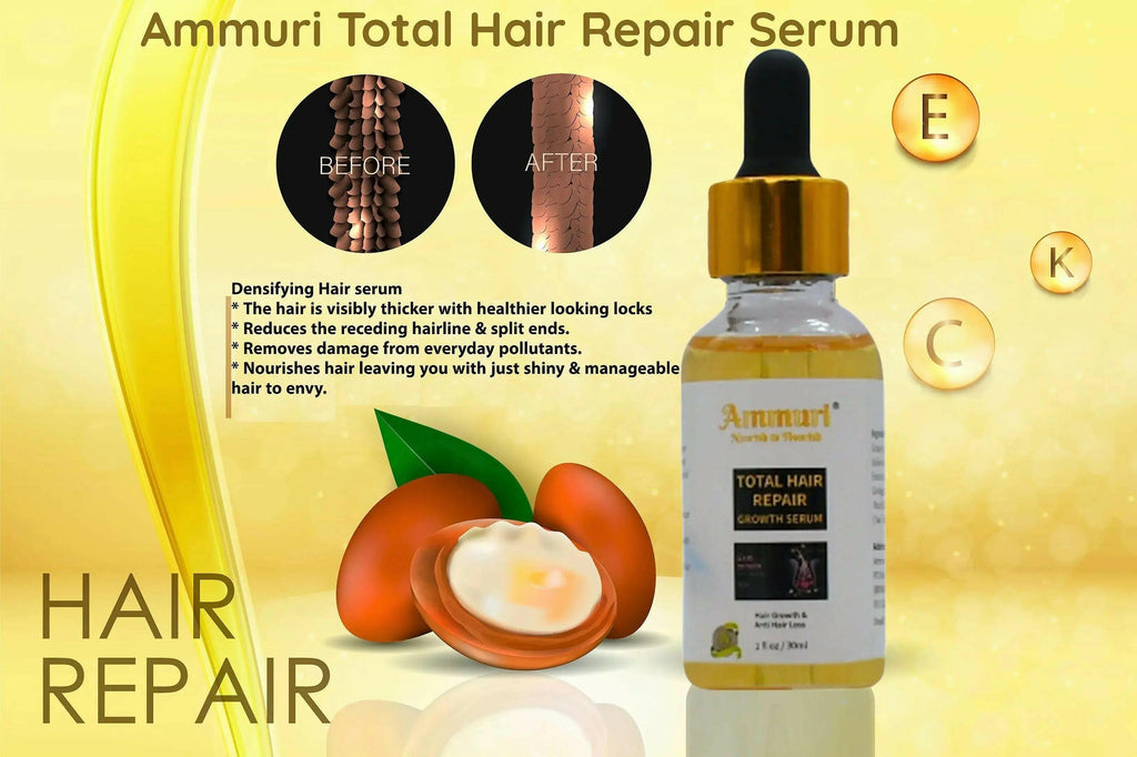 Ammuri Total Hair Repair Serum as an effective hair loss solution for healthier looking hair
