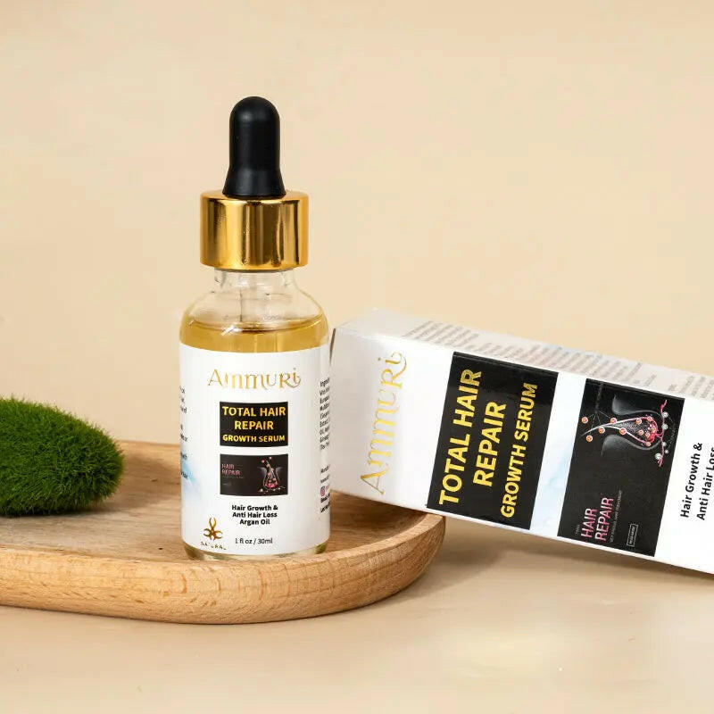 Ammuri Skincare Total Hair Repair Growth Serum, an effective hair loss solution with nourishing ingredients