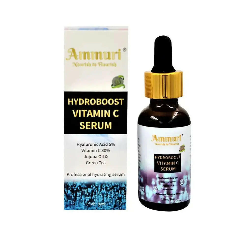 Ammuri Hydroboost Anti-Aging Serum with Hyaluronic Acid, Vitamin C, and Green Tea for skin hydration