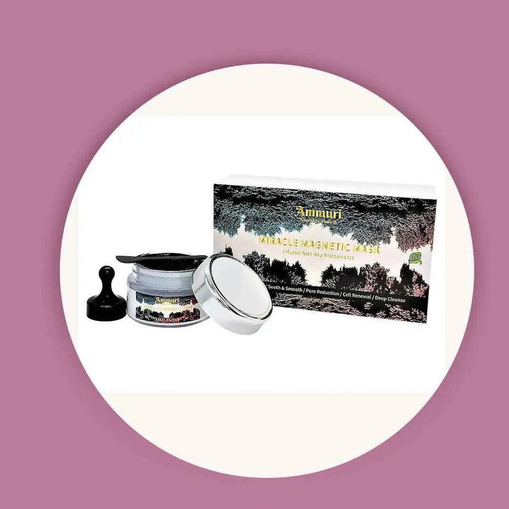 Ammuri Anti Ageing Retinol Complex Miracle Magnetic Mask, a mineral rich face mask for rejuvenating skin.