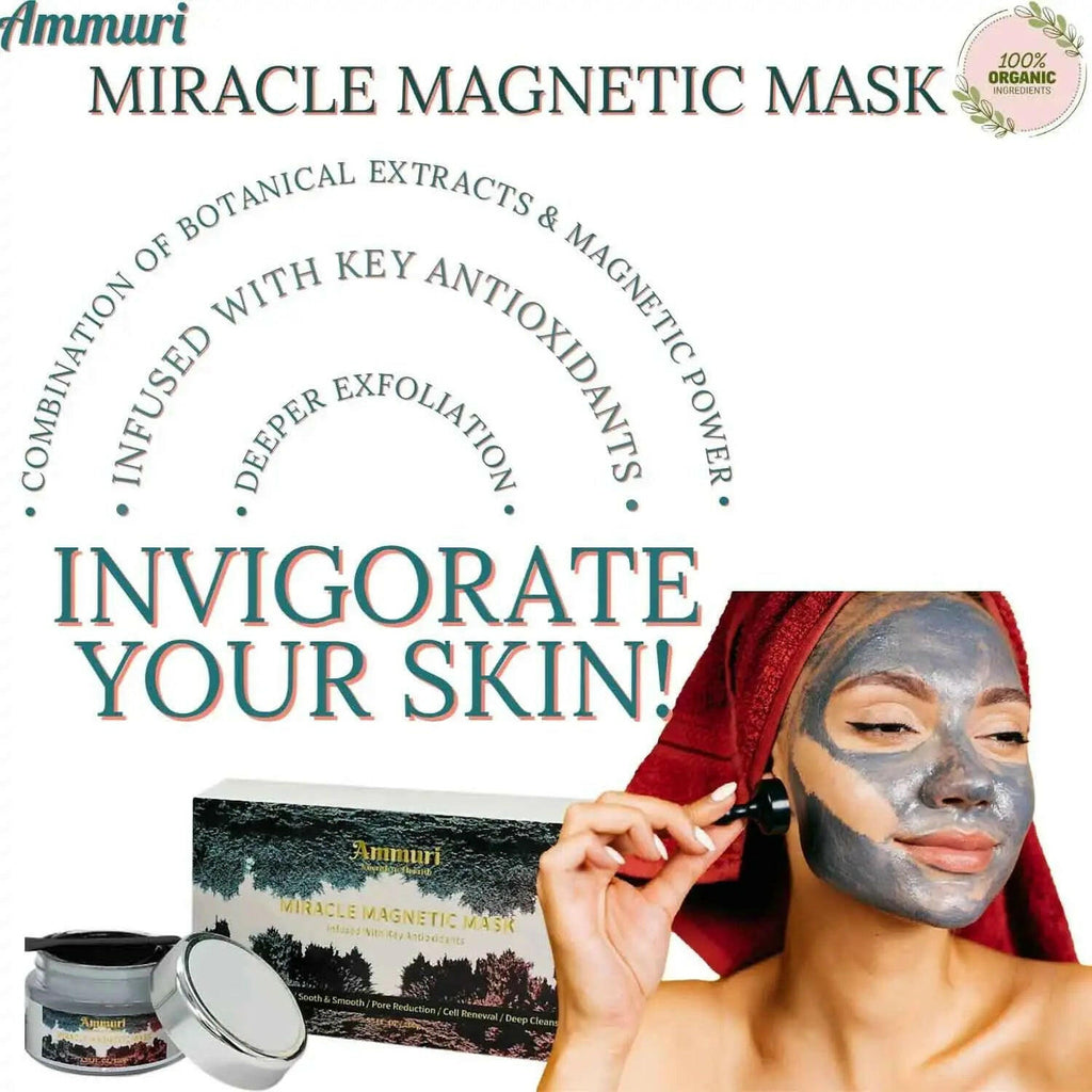 Ammuri ANTI AGEING RETINOL COMPLEX MIRACLE Magnetic Mask, a mineral rich face mask for glowing skin.
