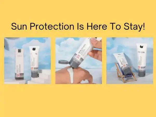 Ammuri Vitamin C Moisturiser SPF 50 anti-aging moisturizer in a sleek tube with hand applying cream