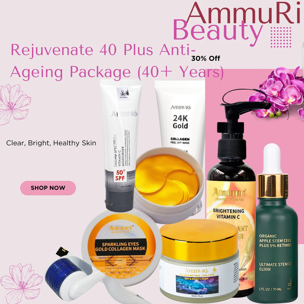 Ammuri Skincare Rejuvenate 40 Plus Anti-Ageing Skincare Package to target wrinkles and revive skin health