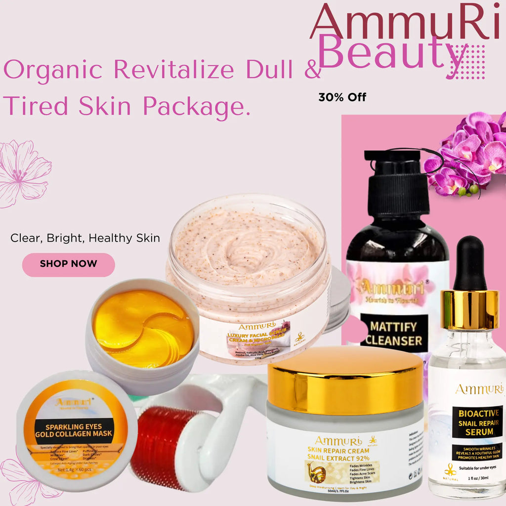 Ammuri Skincare Natural Revitalize Dull Skin Products Package for a Clear and Healthy Complexion