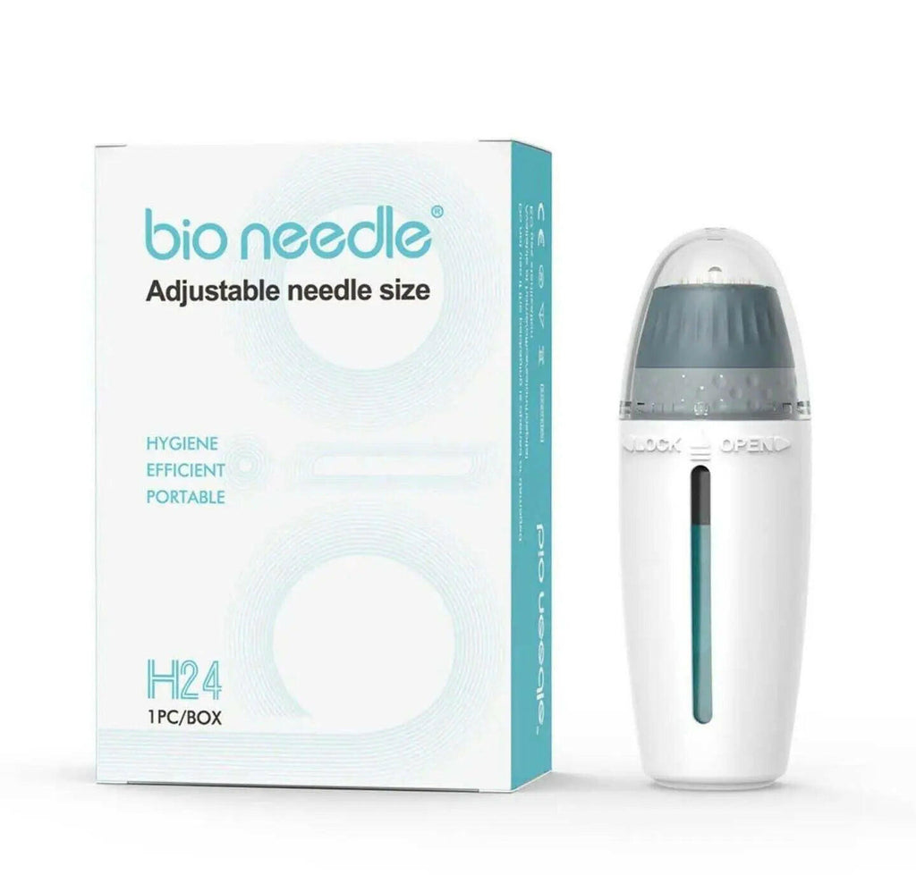 Ammuri Beauty Adjustable Derma Stamp with 24 Titanium Microneedles for skincare treatments