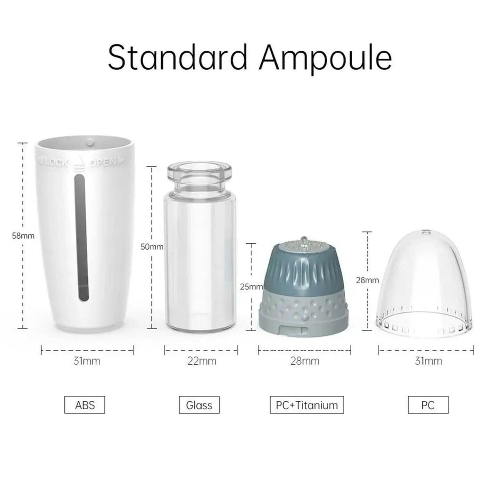 Ammuri Beauty Adjustable Derma Stamp featuring 24 titanium microneedles for effective skincare treatments
